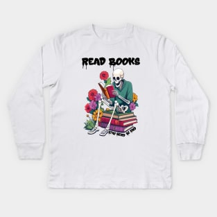 Read Books Be Kind Stay Weird Kids Long Sleeve T-Shirt